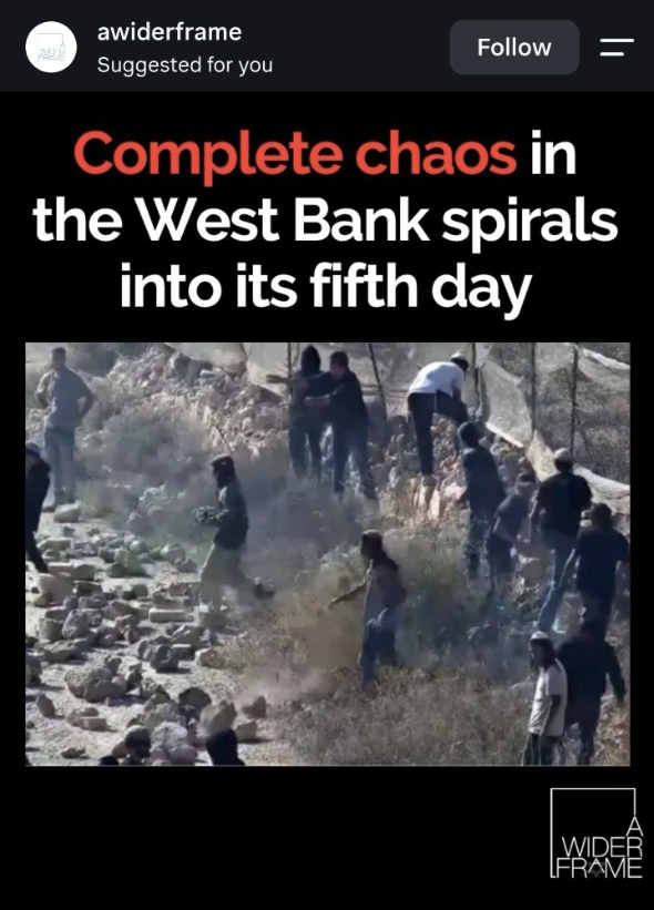 Instagram post of what is actually a non-lethal civil blockade and skirmish Instagram post of what is actually a non-lethal civil blockade and skirmish